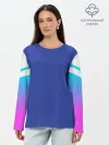 Лонгслив женский. Хлопок / NEON GRADIENT FITNESS UNIFORM