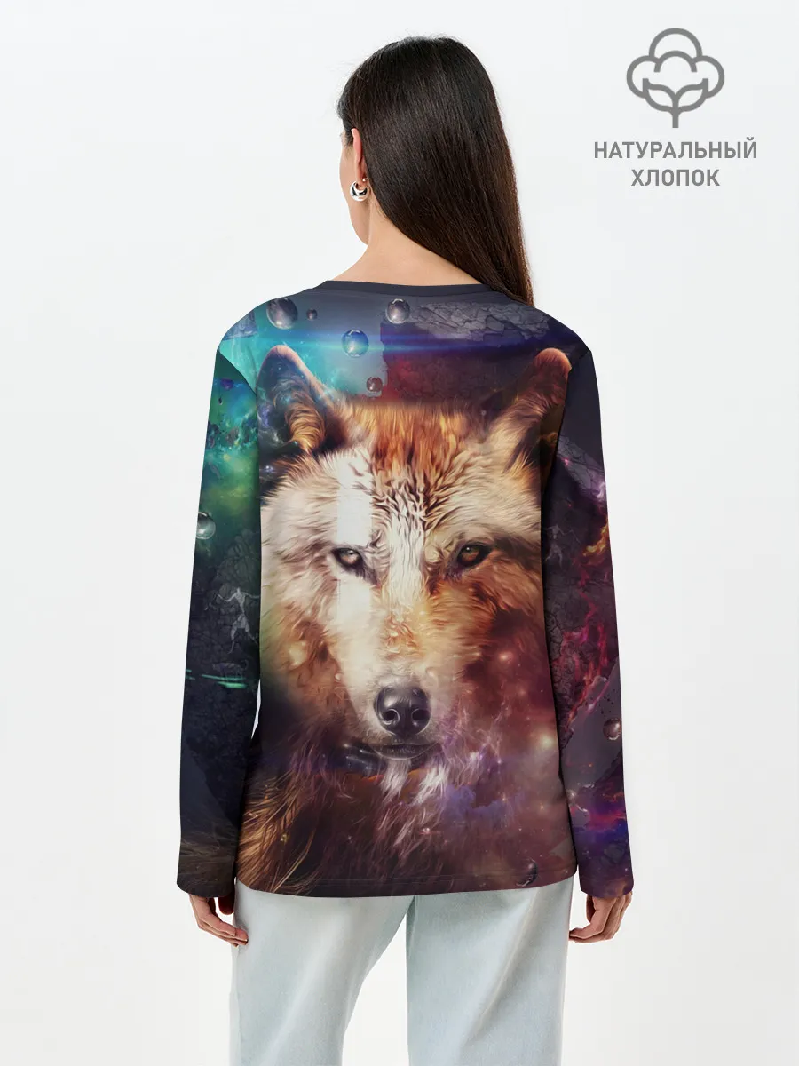 Лонгслив женский. Хлопок / WOLF