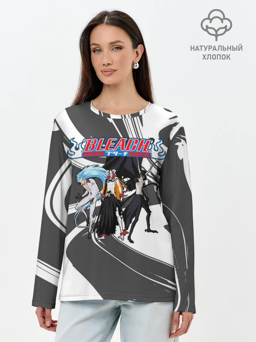Лонгслив женский. Хлопок / Блич Манга
