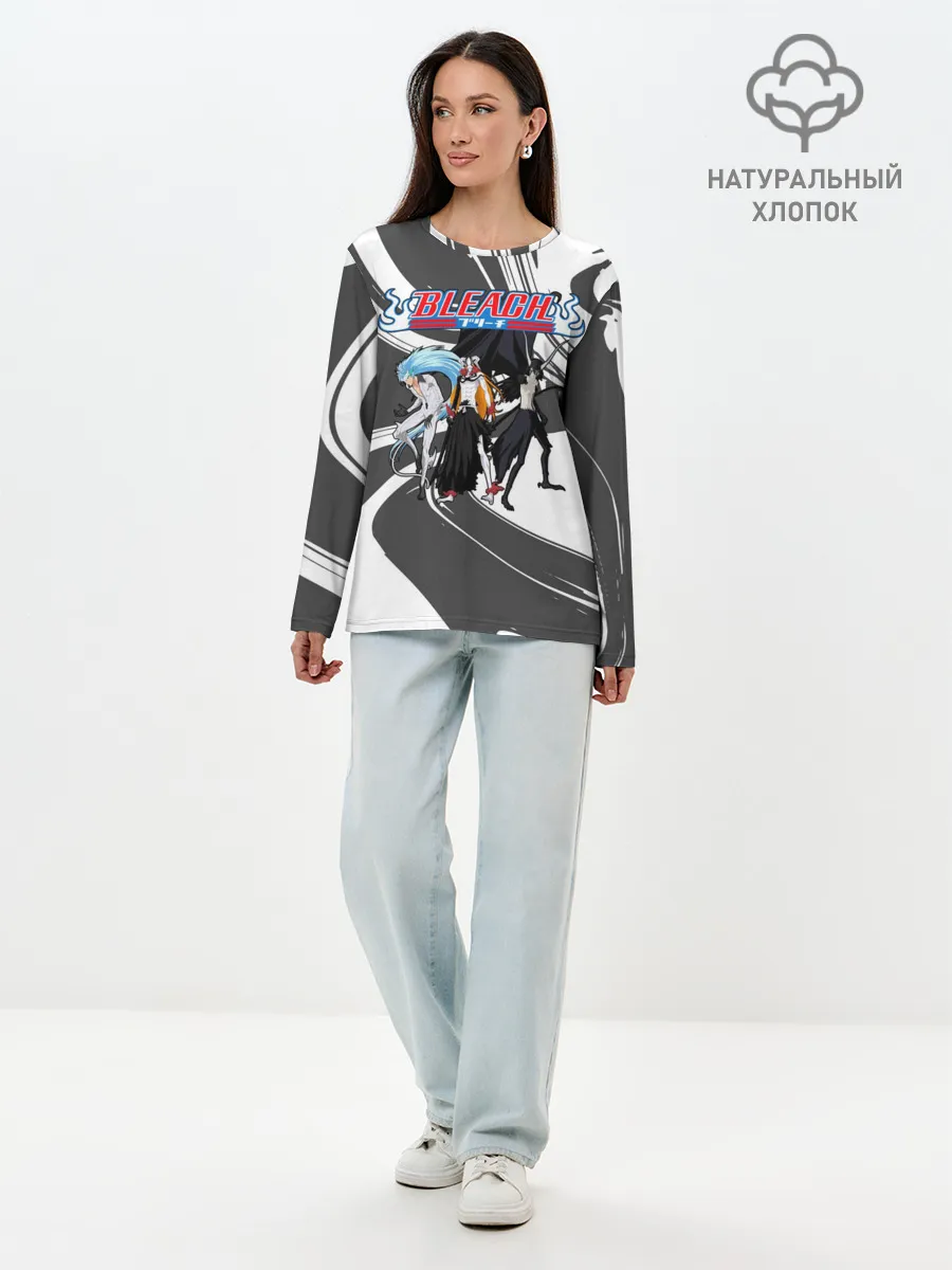 Лонгслив женский. Хлопок / Блич Манга