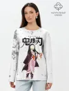 Лонгслив женский. Хлопок / Nezuko Kamado Kimetsu no Yaiba