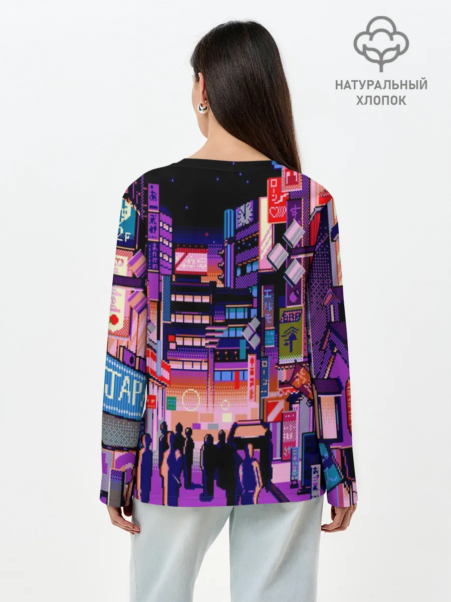 Лонгслив женский. Хлопок / Переулок Токио