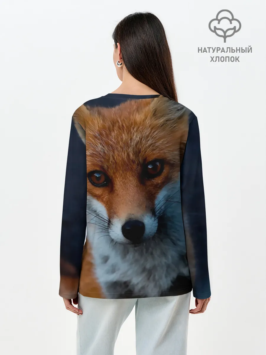 Лонгслив женский. Хлопок / Мудрая лиса