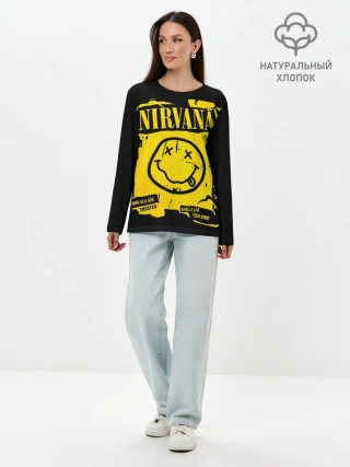 Лонгслив женский. Хлопок / Nirvana 1987
