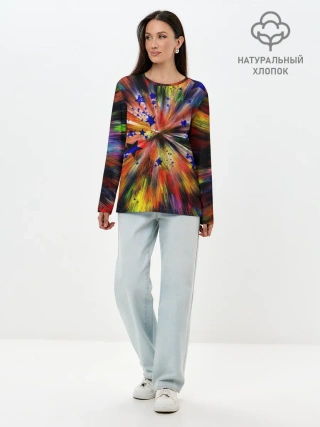 Лонгслив женский. Хлопок / Звездный путь