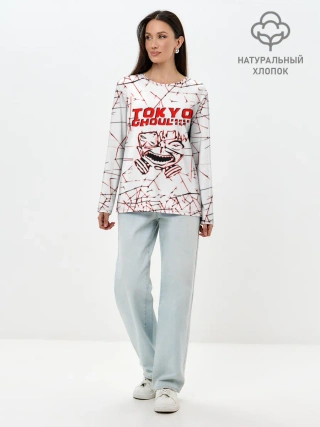 Лонгслив женский. Хлопок / tokyo - ghoul