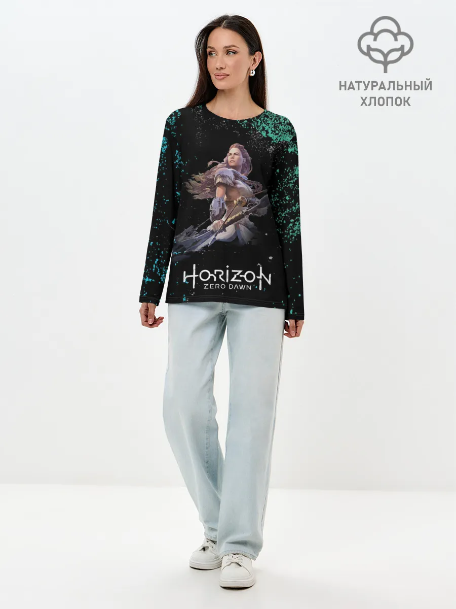 Лонгслив женский. Хлопок / Лучница Элой