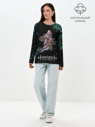 Лонгслив женский. Хлопок / Лучница Элой