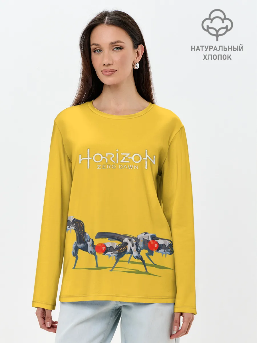 Лонгслив женский. Хлопок / Элой на охоте