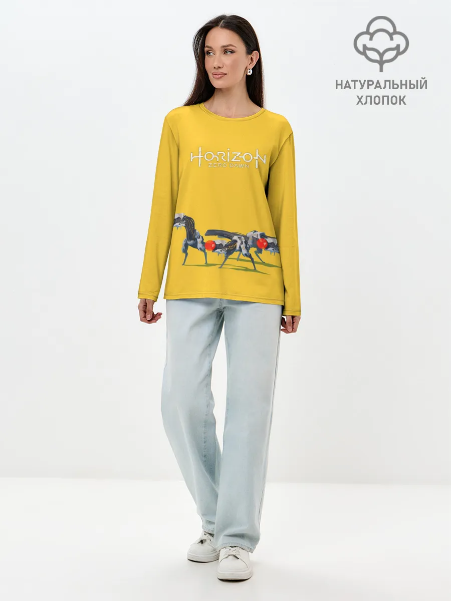 Лонгслив женский. Хлопок / Элой на охоте