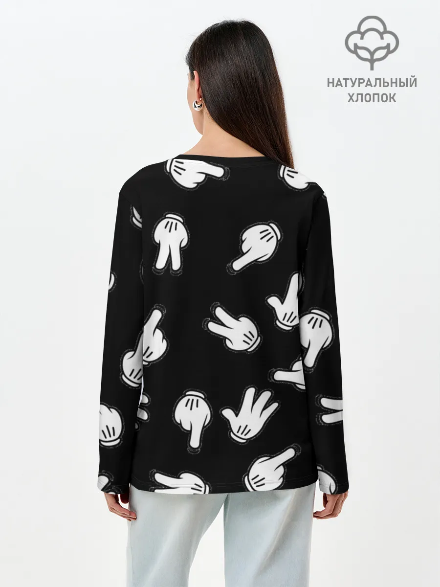 Лонгслив женский. Хлопок / Множество рук