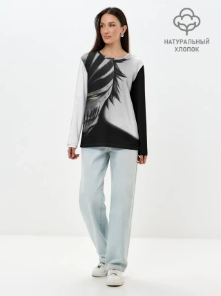 Лонгслив женский. Хлопок / ИЧИГО ПУСТОЙ | BLEACH