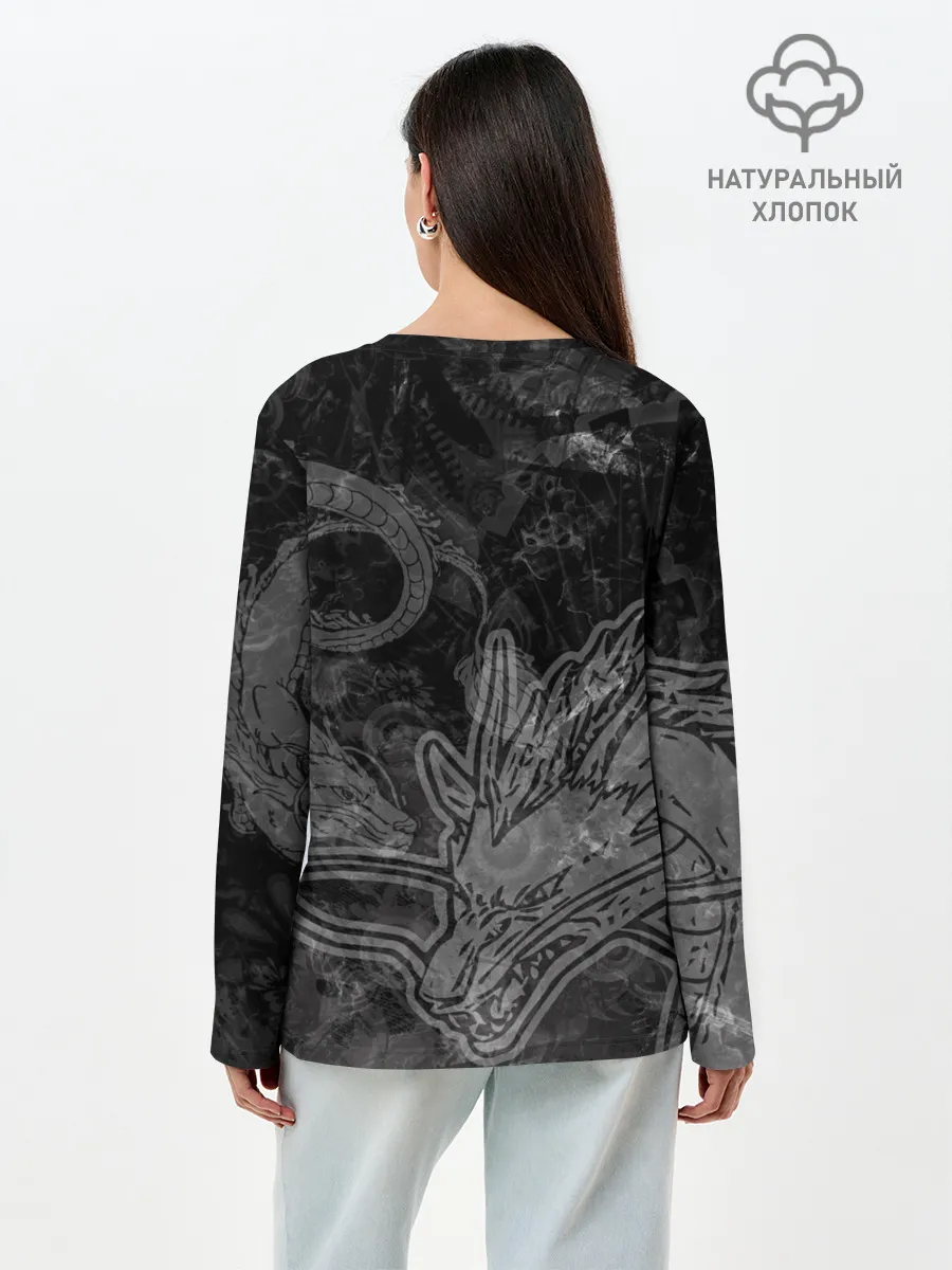 Лонгслив женский. Хлопок / Haku Dragon