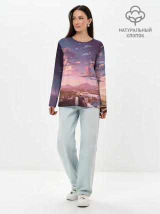 Лонгслив женский. Хлопок / Долина