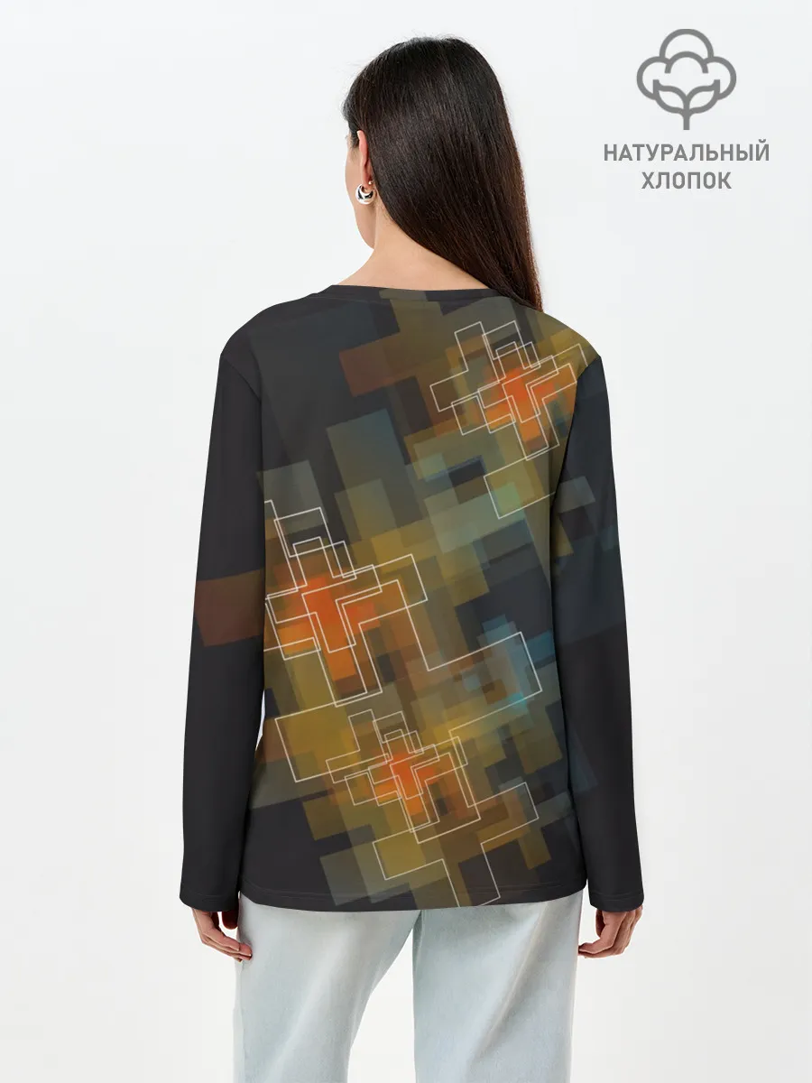 Лонгслив женский. Хлопок / Блич. Маска