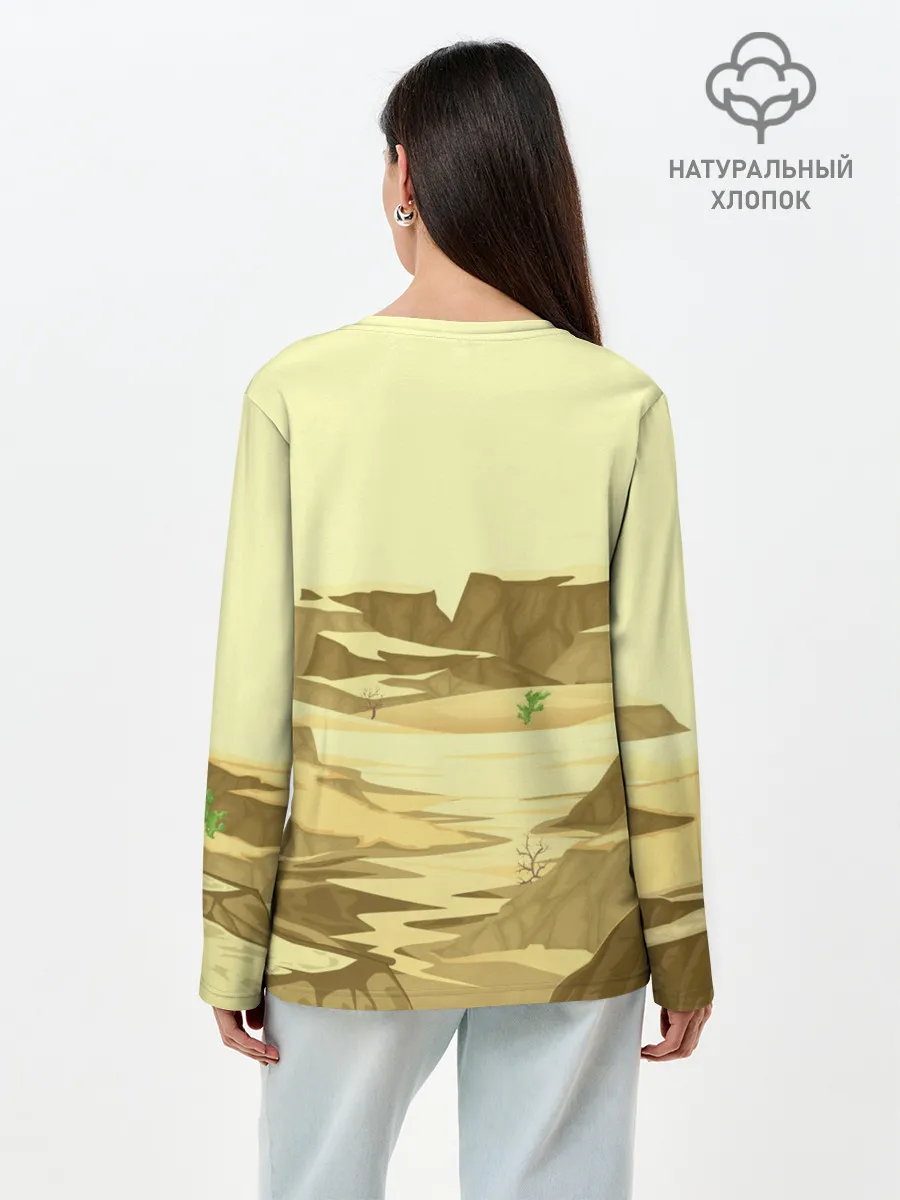 Лонгслив женский. Хлопок / Пустыня