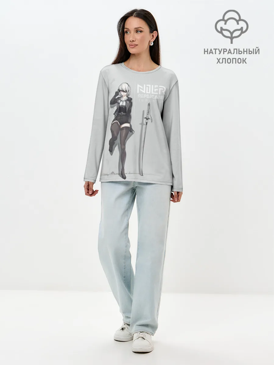 Лонгслив женский. Хлопок / NIER REPLICANT REMASTER
