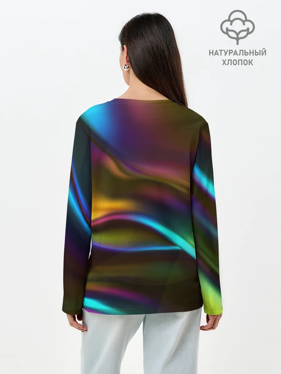 Лонгслив женский. Хлопок / Градиент