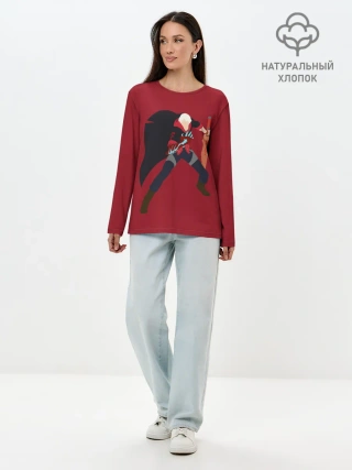 Лонгслив женский. Хлопок / Nero | DMC