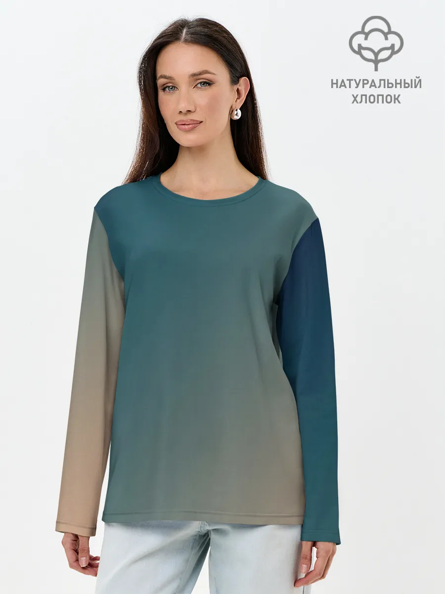 Лонгслив женский. Хлопок / Первые лучи солнца