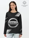 Лонгслив женский. Хлопок / NISSAN / НИССАН / МЕТАЛЛ
