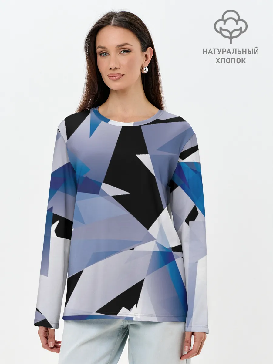 Лонгслив женский. Хлопок / Broken glass