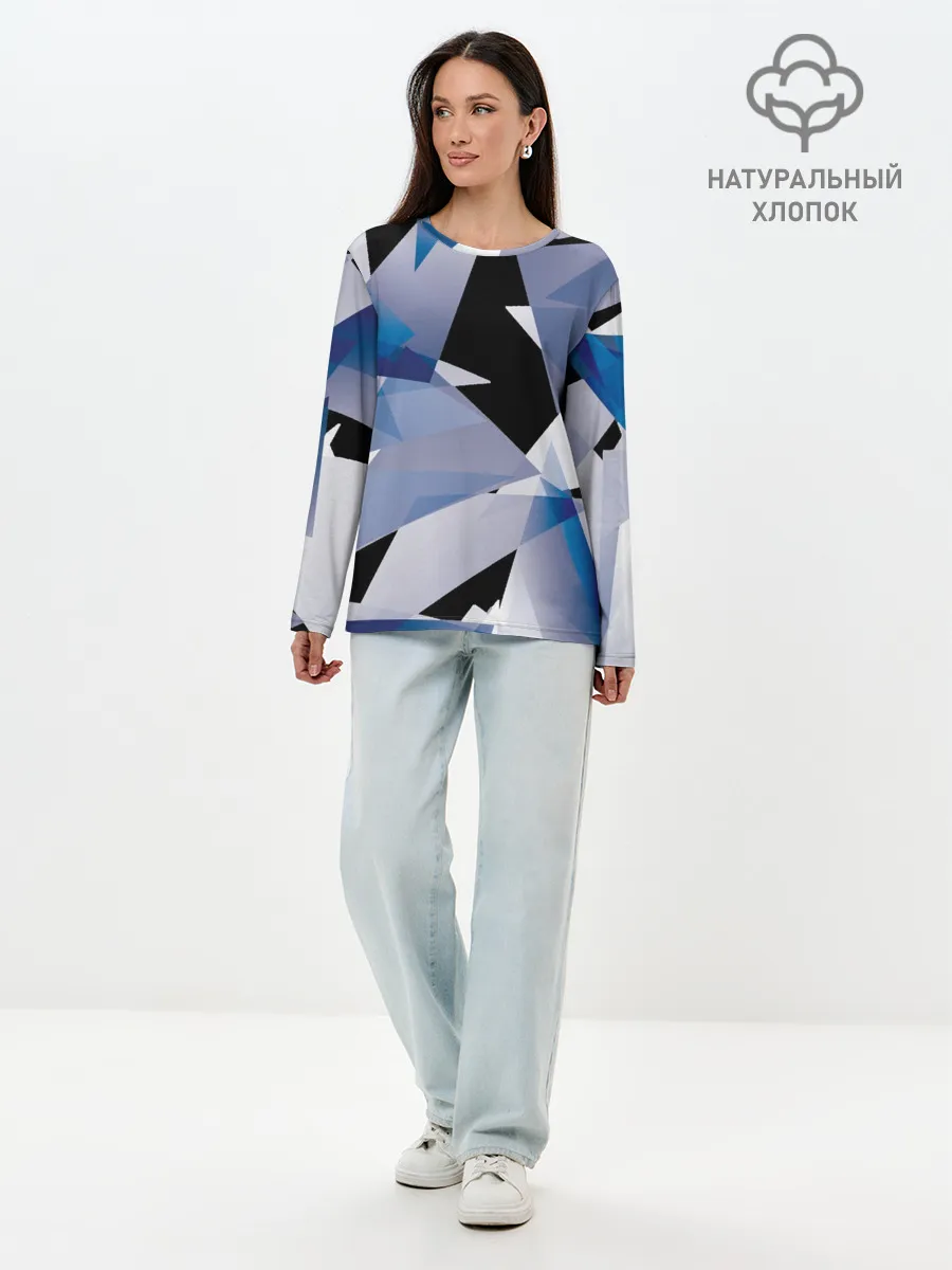 Лонгслив женский. Хлопок / Broken glass