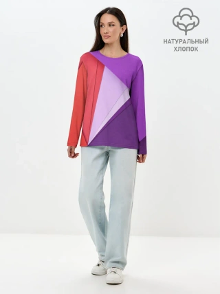 Лонгслив женский. Хлопок / ORIGAMI