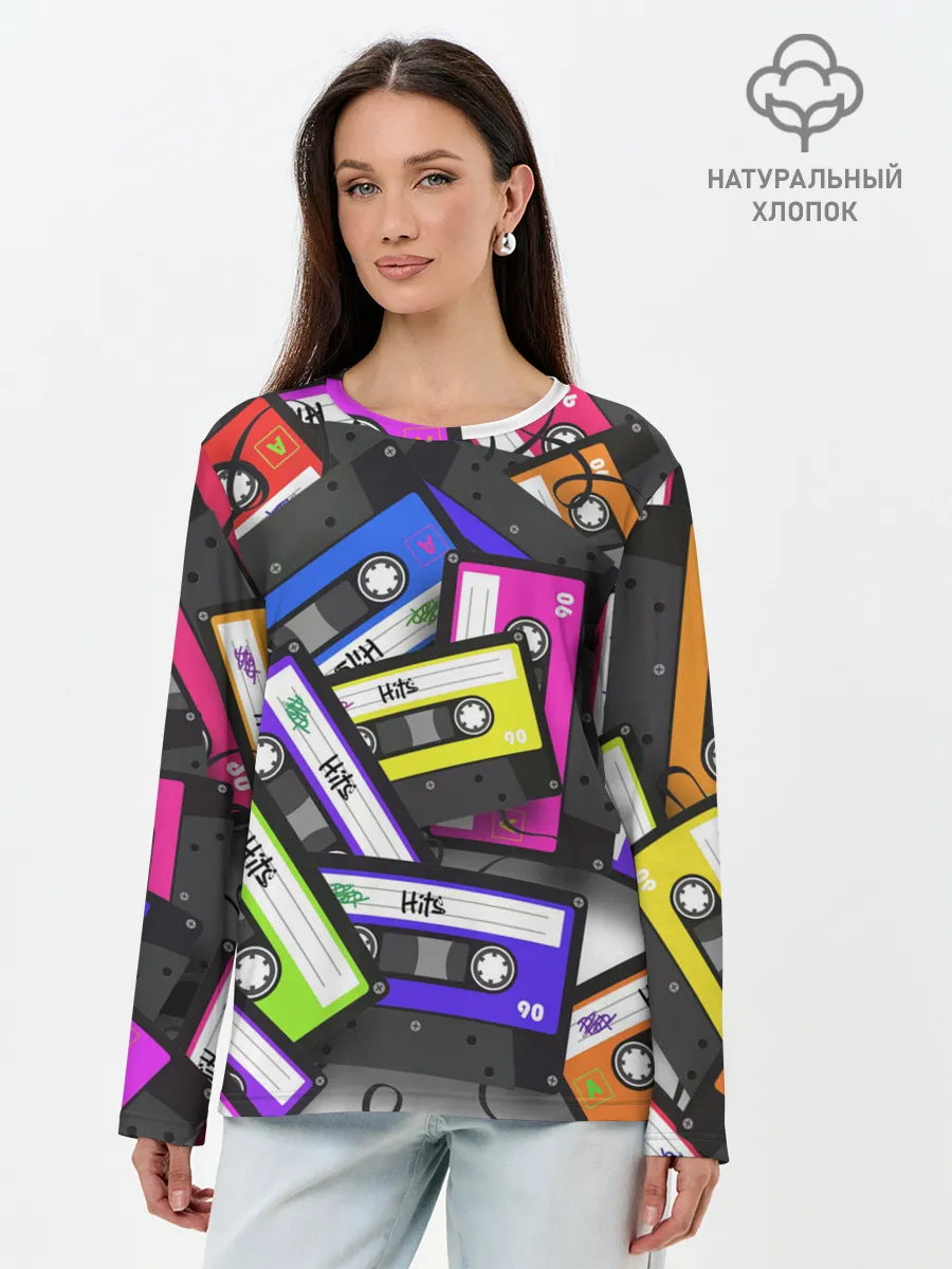 Лонгслив женский. Хлопок / OLD SCHOOL