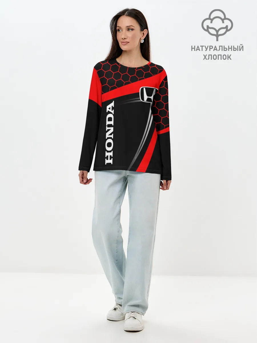 Лонгслив женский. Хлопок / HONDA / ХОНДА / SPORT