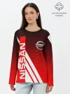 Лонгслив женский. Хлопок / NISSAN / НИССАН / СПОРТ