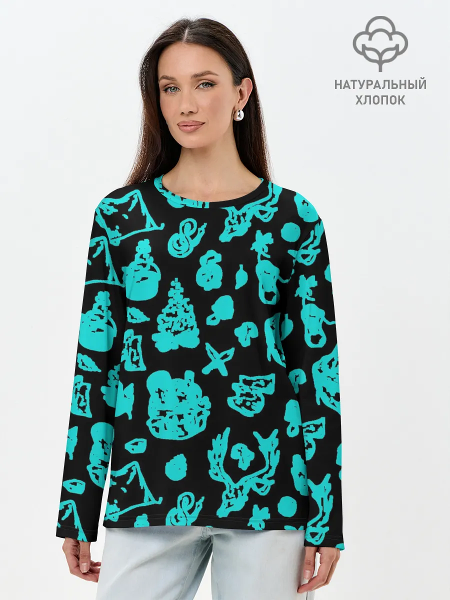 Лонгслив женский. Хлопок / Поход