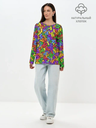 Лонгслив женский. Хлопок / LGBTQQICAPF2K+