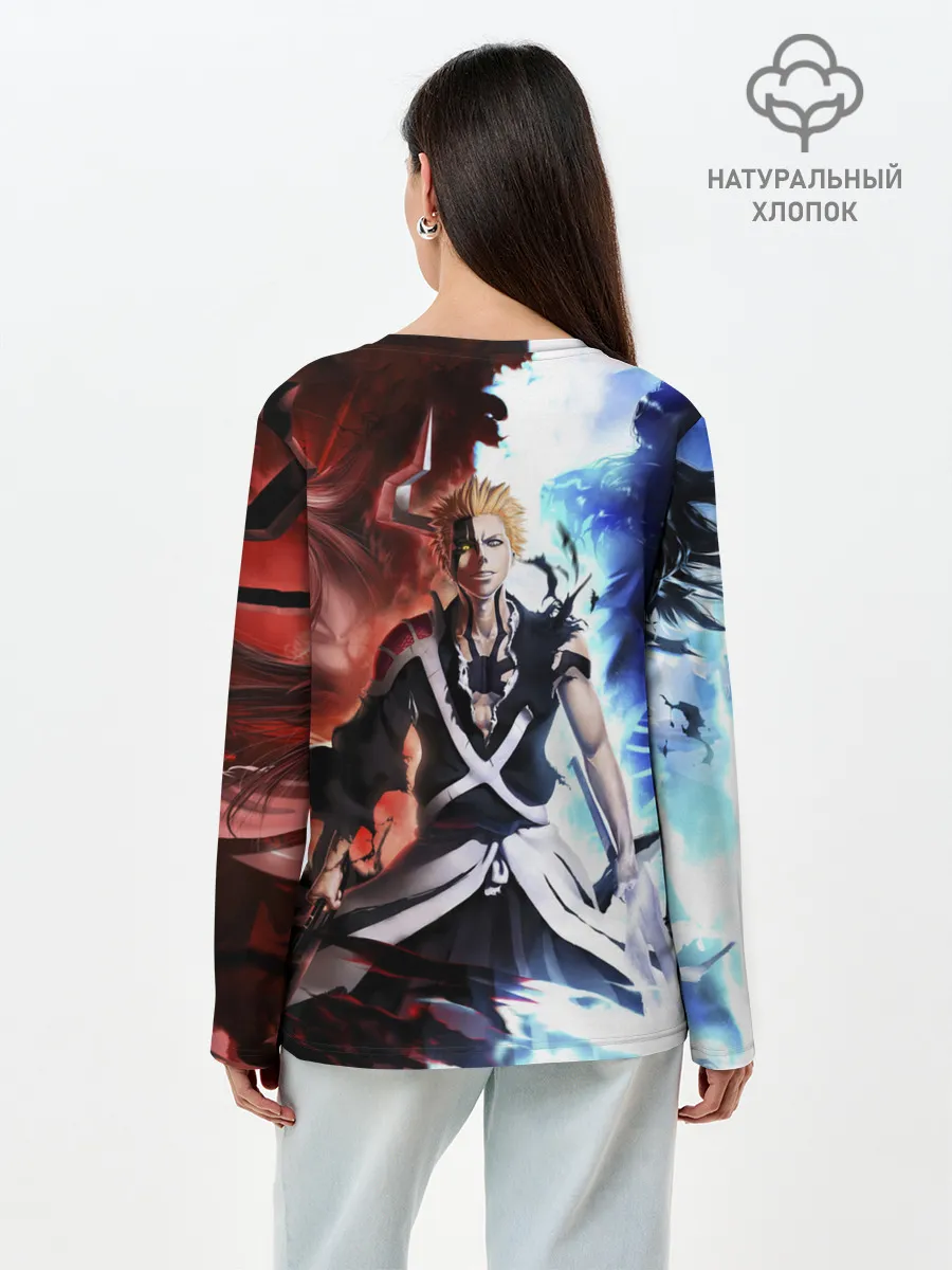 Лонгслив женский. Хлопок / Bleach Ichigo Kurosaki