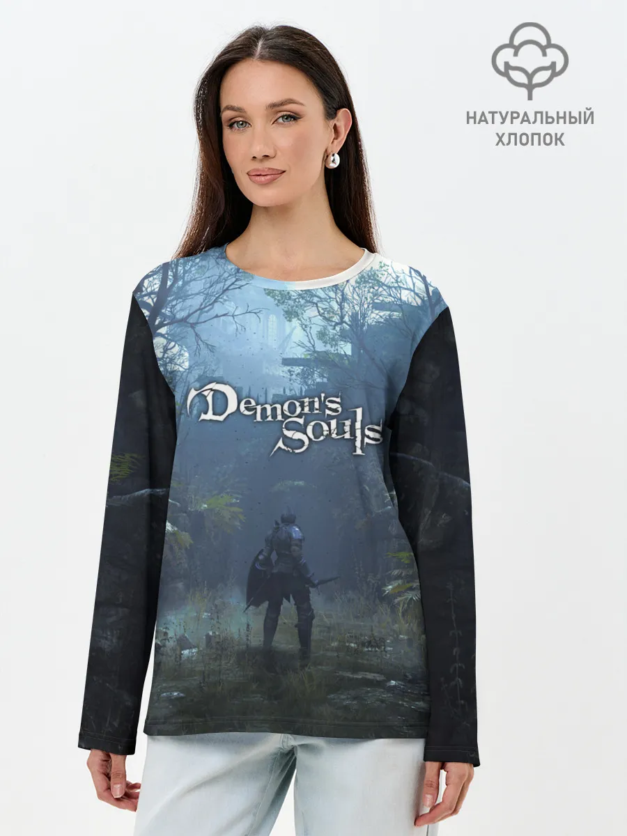 Лонгслив женский. Хлопок / Demons Souls art