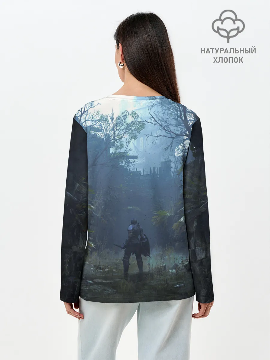 Лонгслив женский. Хлопок / Demons Souls art