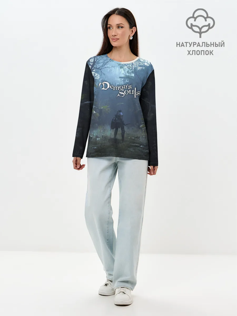 Лонгслив женский. Хлопок / Demons Souls art