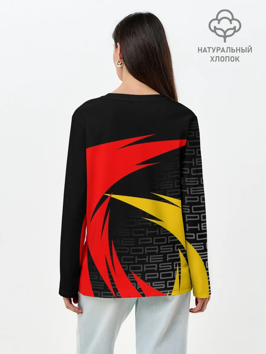 Лонгслив женский. Хлопок / PORSCHE / ПОРШ / СПОРТ