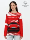 Лонгслив женский. Хлопок / PORSCHE / ПОРШЕ / RED STYLE