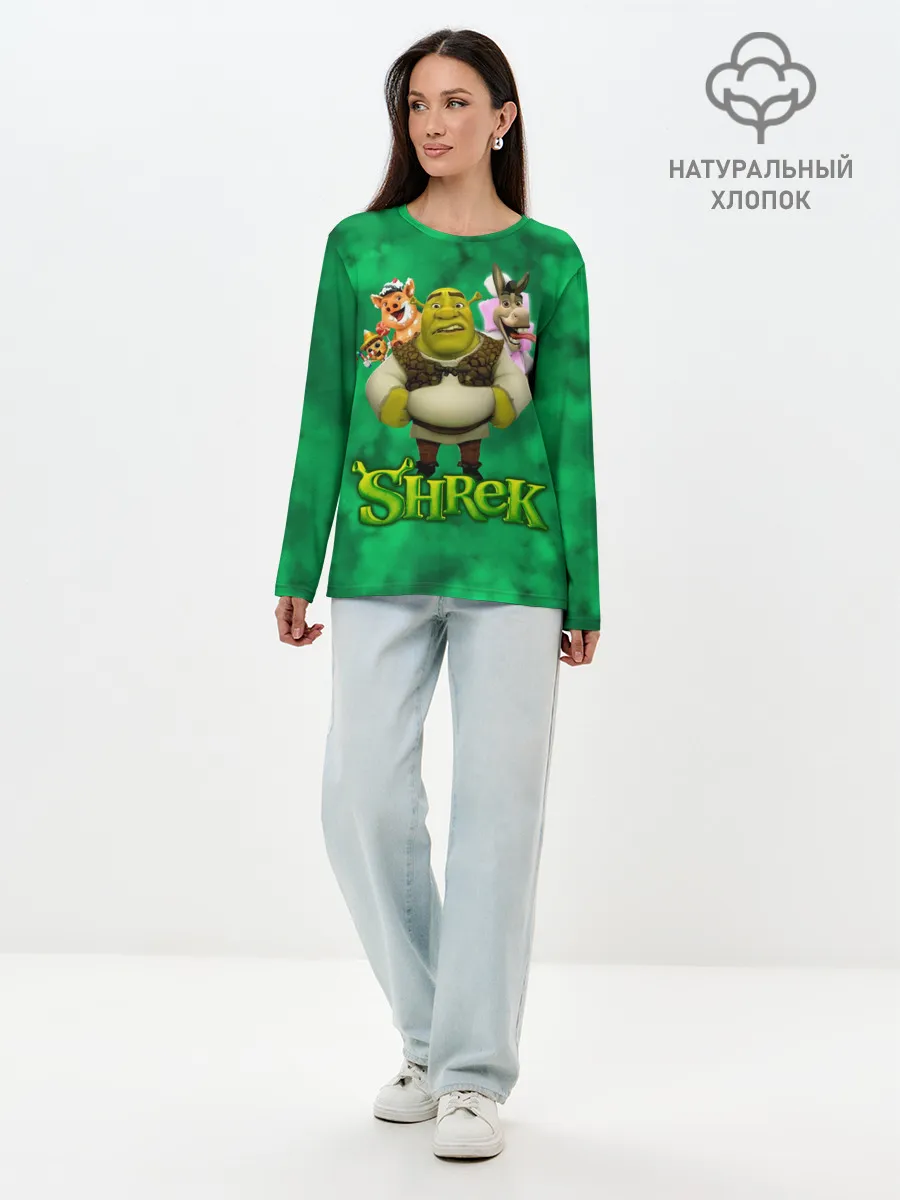 Лонгслив женский. Хлопок / ШРЕК