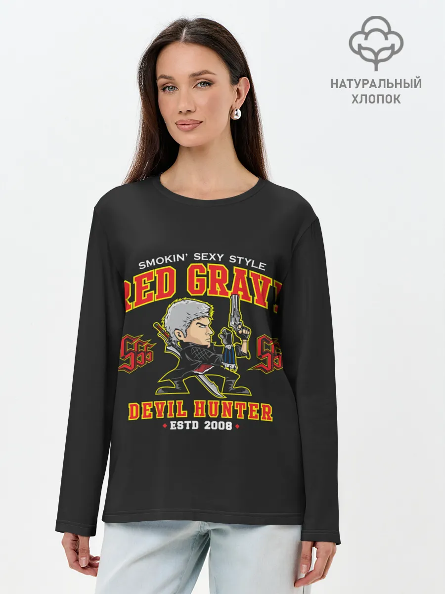 Лонгслив женский. Хлопок / Убийца Дьявола