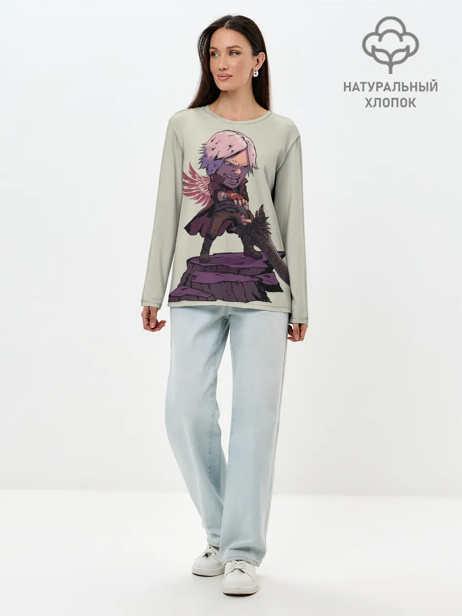 Лонгслив женский. Хлопок / Dante Big head