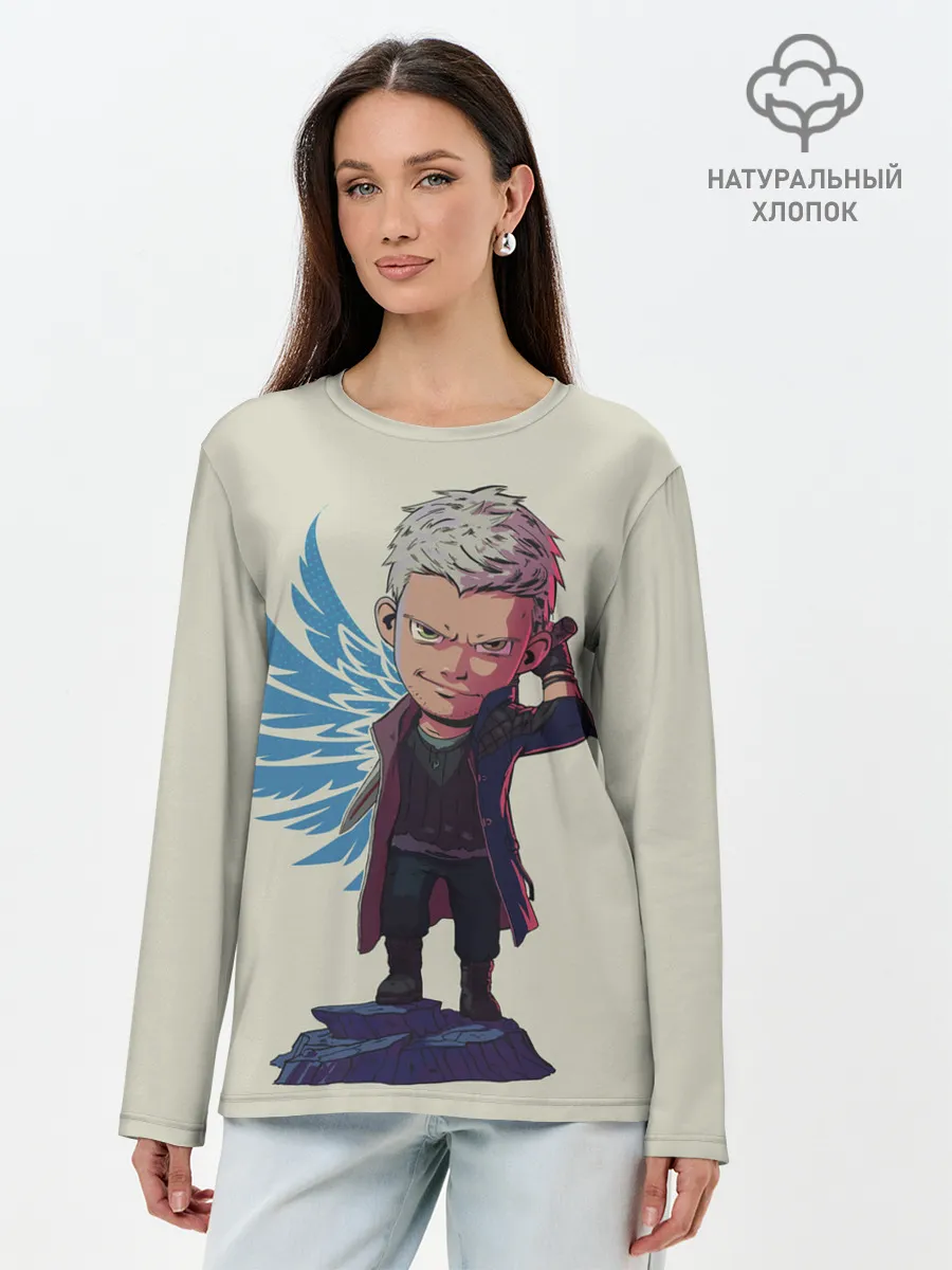 Лонгслив женский. Хлопок / Nero Big head