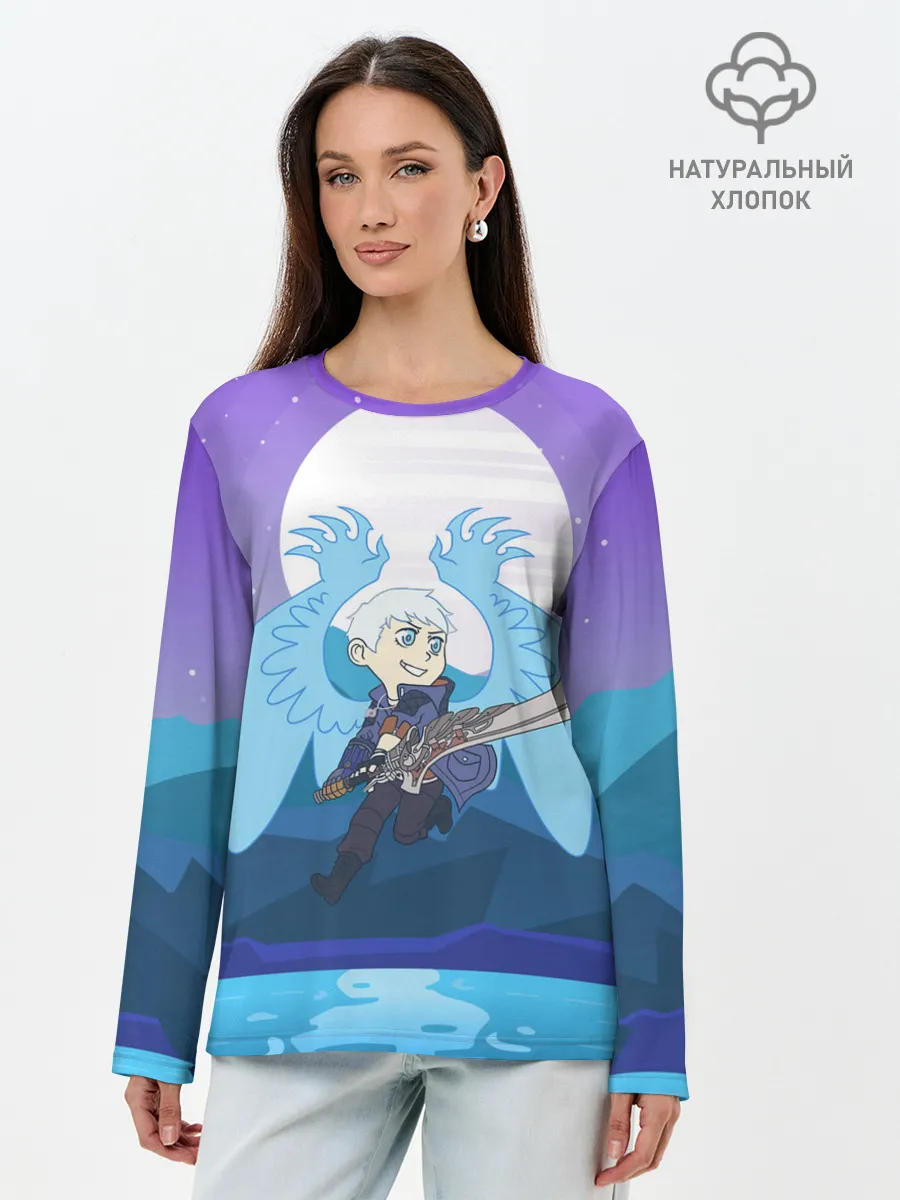 Лонгслив женский. Хлопок / Nero anime