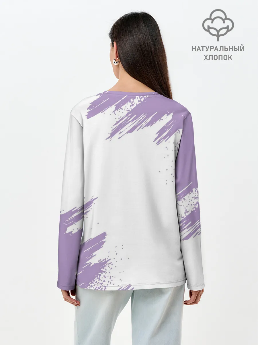 Лонгслив женский. Хлопок / ЧЕРЕПАШКИ НИНДЗЯ - ДОНАТЕЛЛО