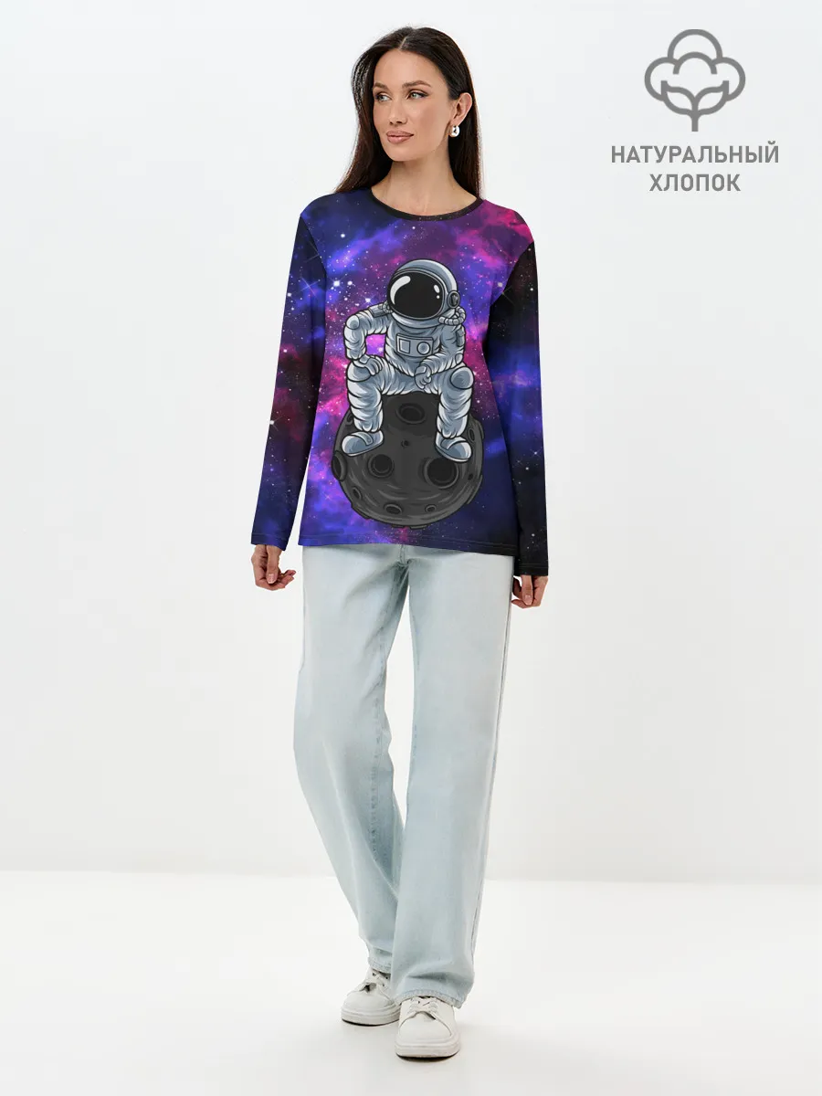 Лонгслив женский. Хлопок / Distant galaxy