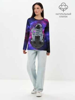 Лонгслив женский. Хлопок / Distant galaxy