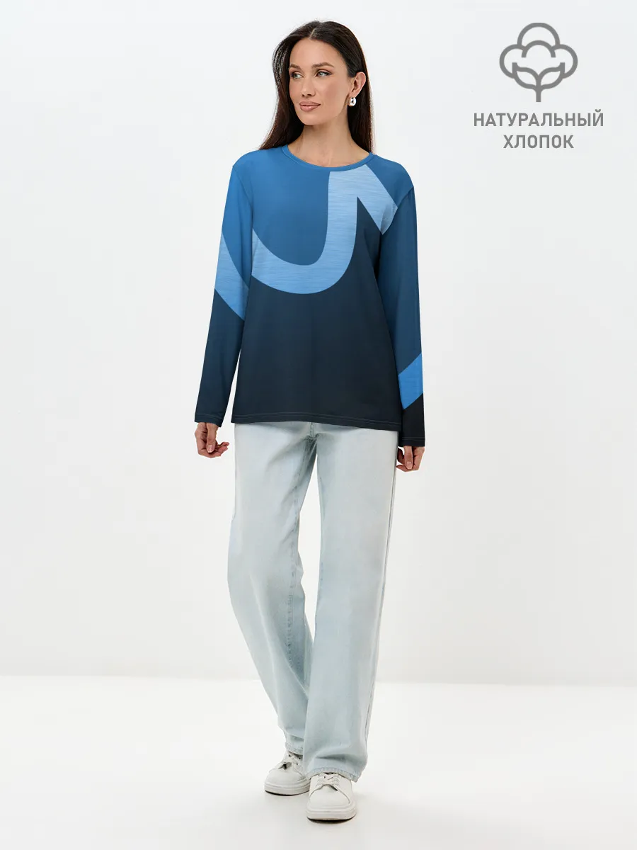 Лонгслив женский. Хлопок / WAVE