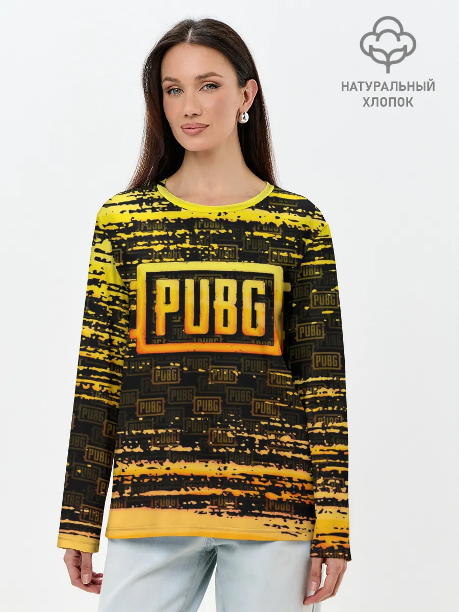 Лонгслив женский. Хлопок / PUBG / ПАБГ