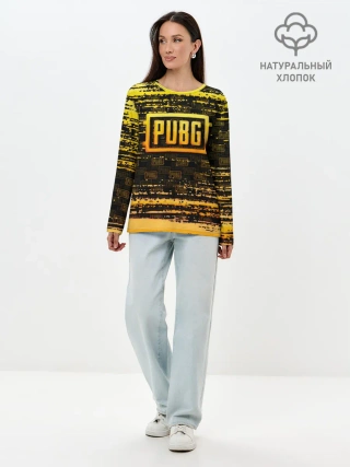 Лонгслив женский. Хлопок / PUBG / ПАБГ